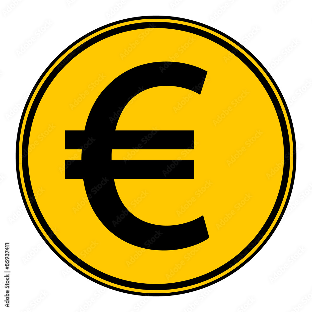 Euro button. Euro button.