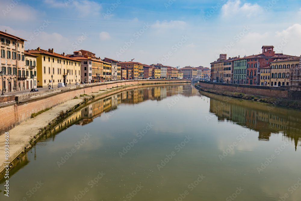 The Pisa city in Tuscany, Central Italy