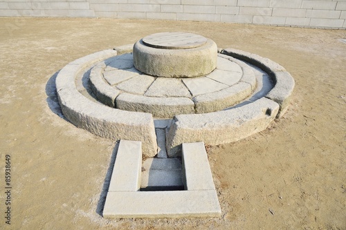 Korean traditional well in gyeongbok palace, Seoul