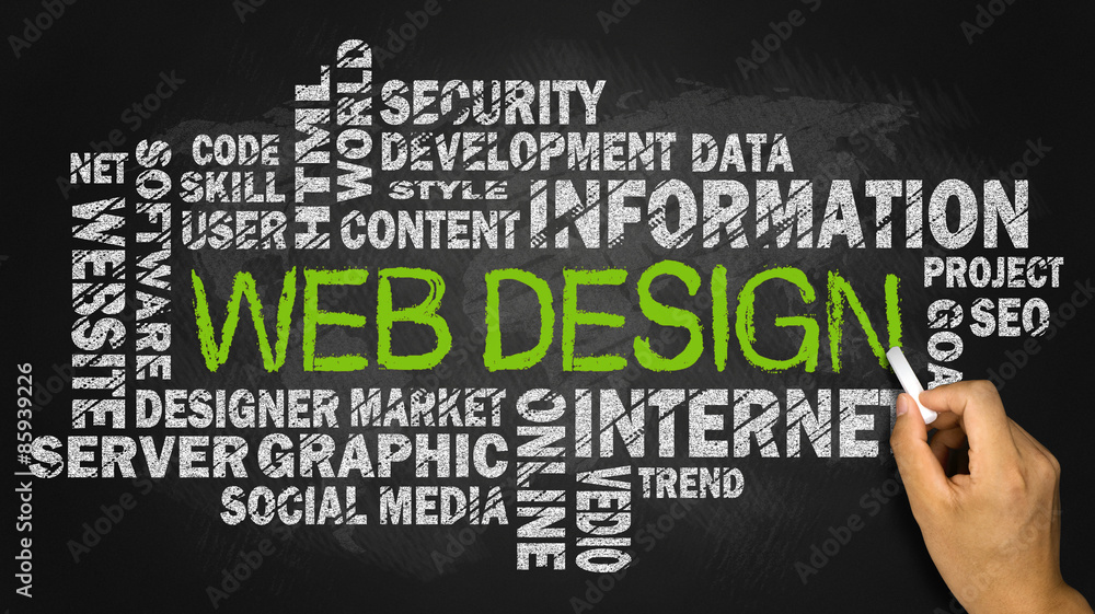 web design word cloud concept