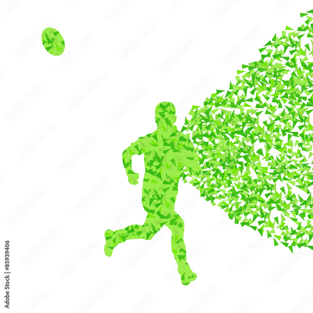 Rugby player man abstract silhouette vector background concept m Rugby player man abstract silhouette vector background concept m