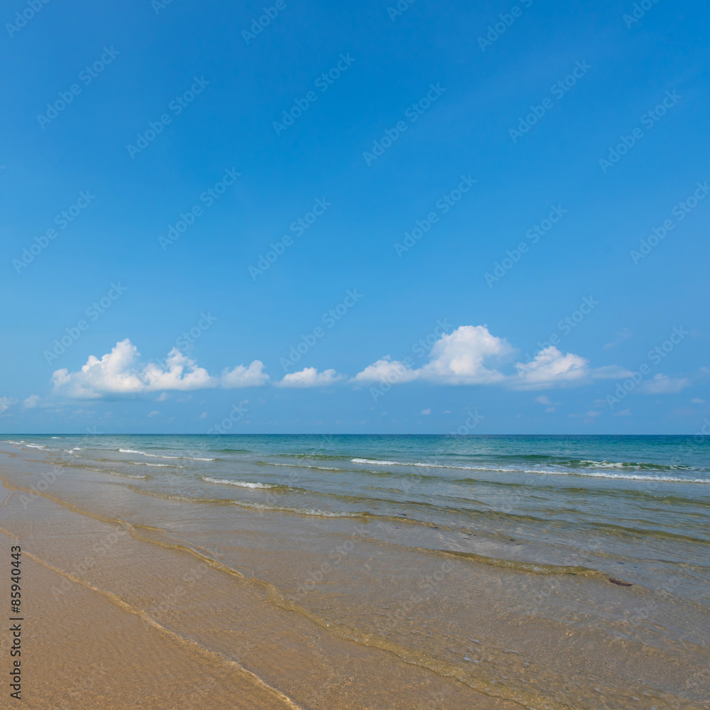 Beautiful tropical beach in the morning