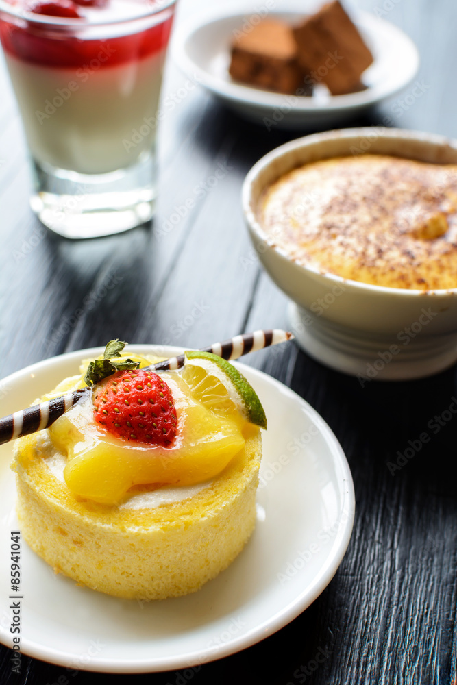 Sweet mini cake and dessert Sweet mini cake and dessert