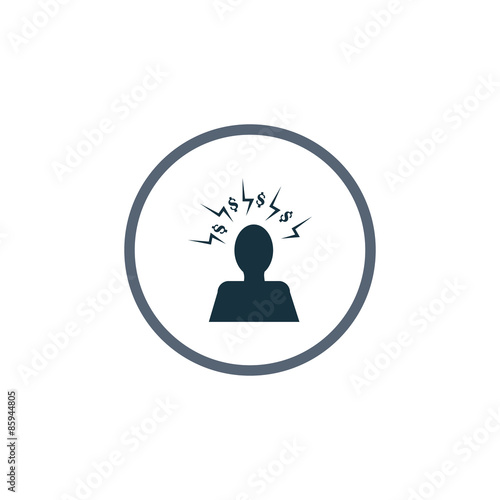 Man with idea icon