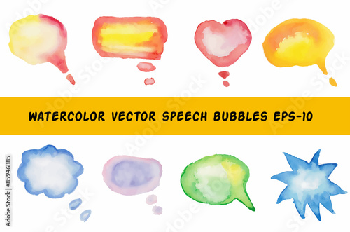 watercolor speech bubbles