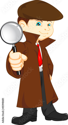 Cartoon Detective boy