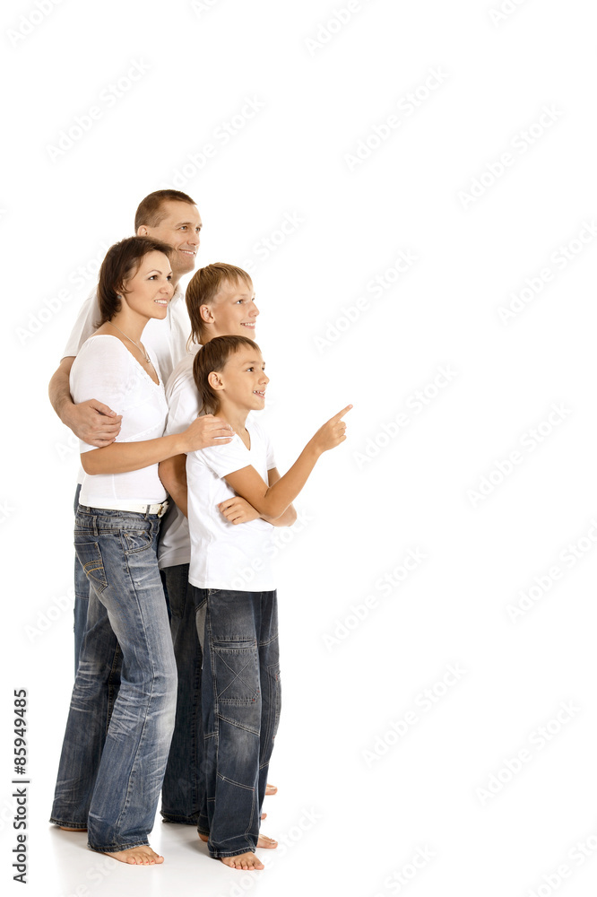Happy family of four Happy family of four