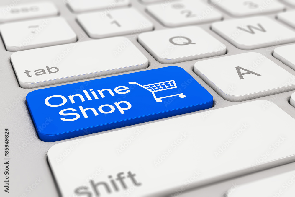 Tastatur - Online Shop - Blau Tastatur - Online Shop - Blau