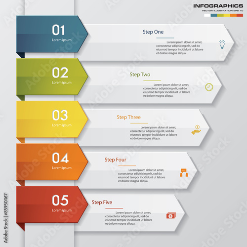 Design clean number banners template/tags or website layout. Vector.