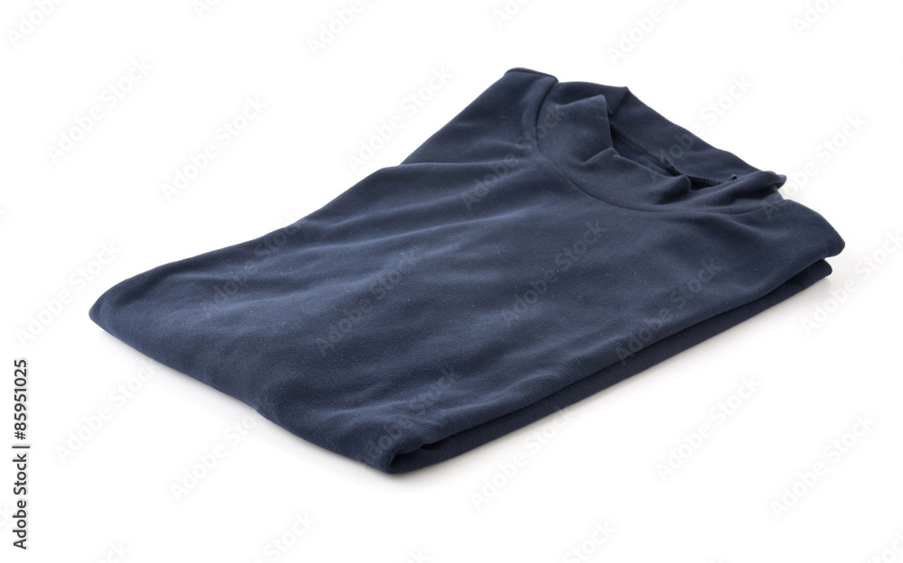 Blue turtleneck. Isolated on a white background.