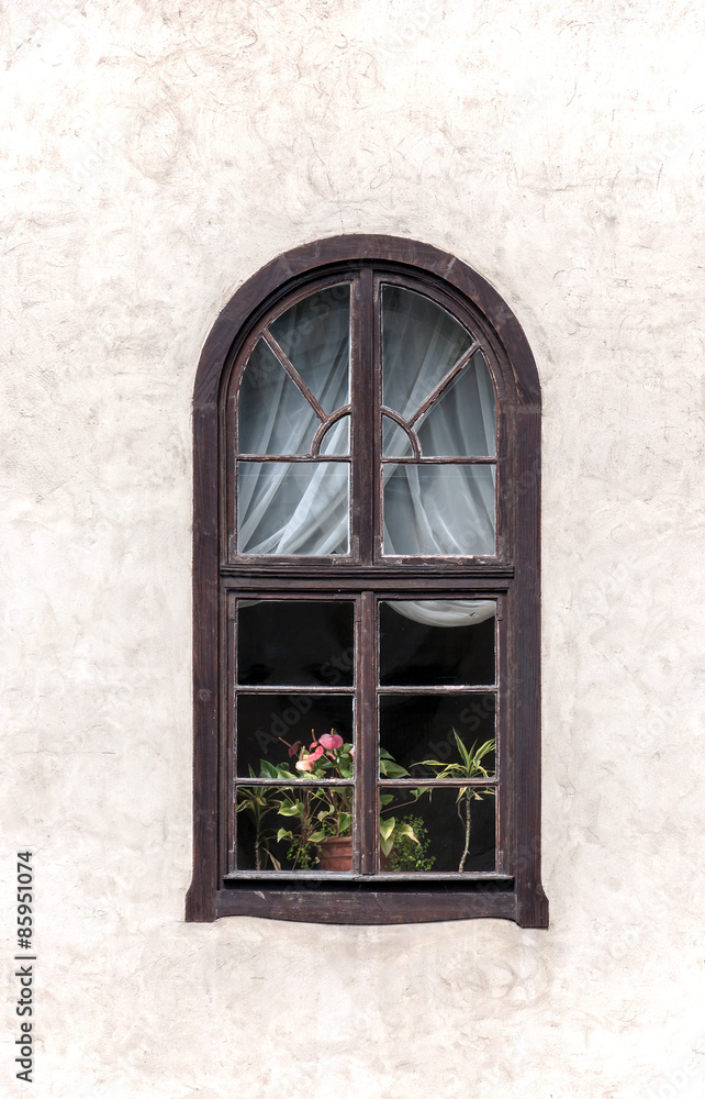 Obraz premium Old arc window of of a castle