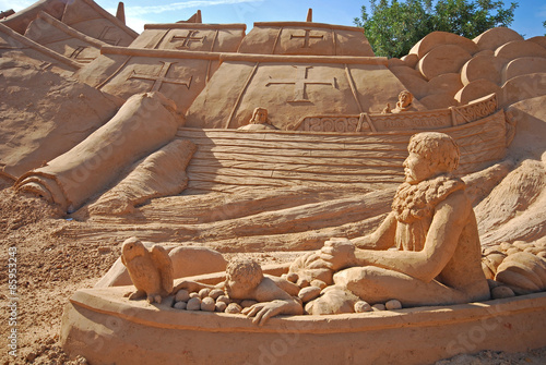 Hinduism temple large sand sculpture, Algarve, Portugal. photo