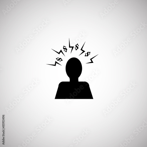 Man with idea icon