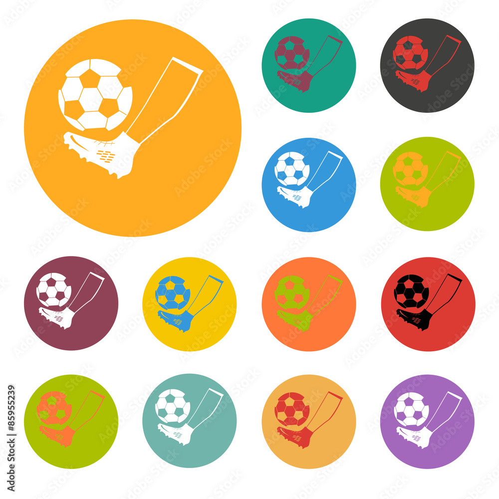 Football kick icon Football kick icon