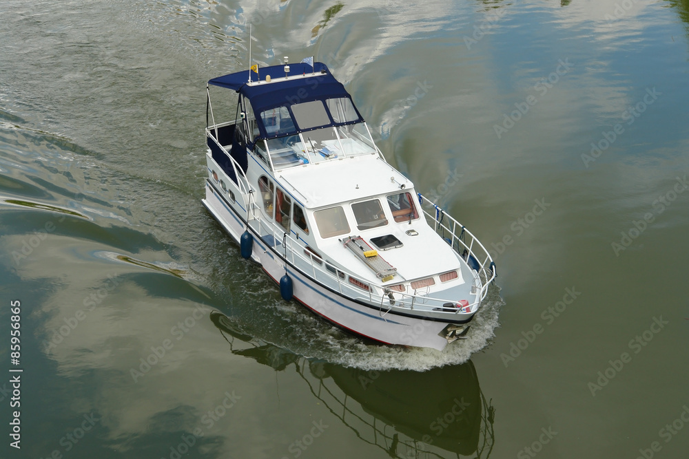 Boat on the river Neckar