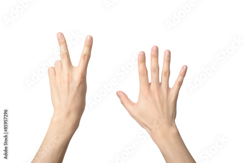 hand sign of number seven