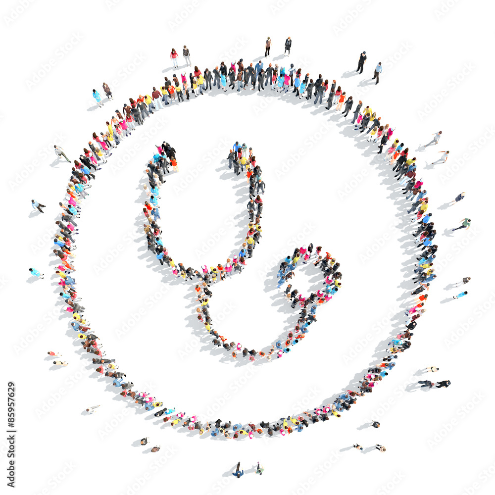 people in the shape of a medical stethoscope. people in the shape of a medical stethoscope.