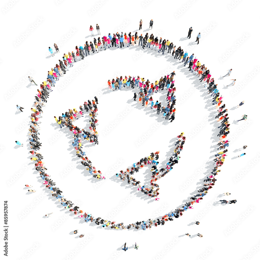 people in the shape of a magnifying glass. people in the shape of a magnifying glass.