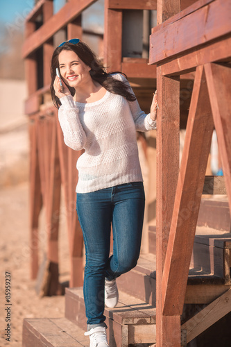 Young woman with cellphone