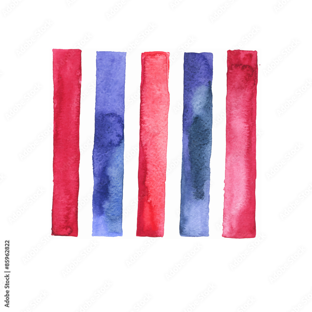 Fototapeta premium Set of watercolor vector elements