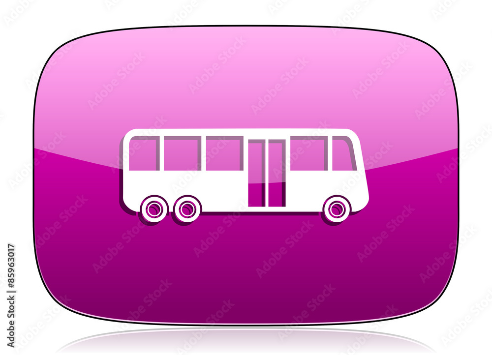 bus violet icon public transport sign bus violet icon public transport sign
