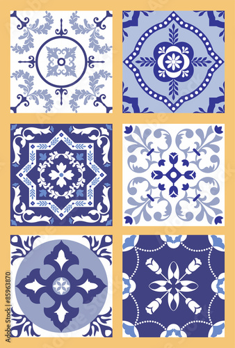 Ilustração de azulejos portugueses