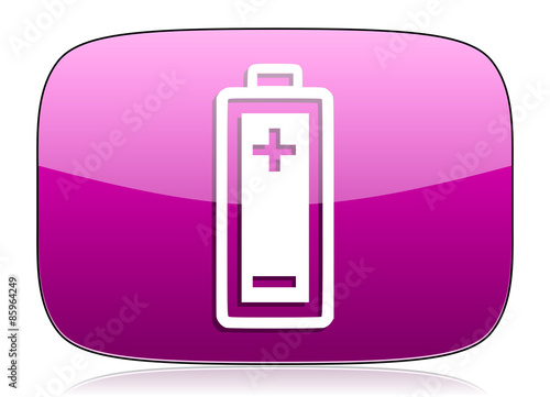 battery violet web icon