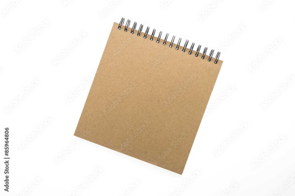 Blank notebook isolated Blank notebook isolated