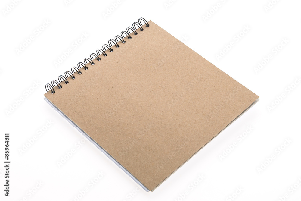 Blank notebook isolated Blank notebook isolated