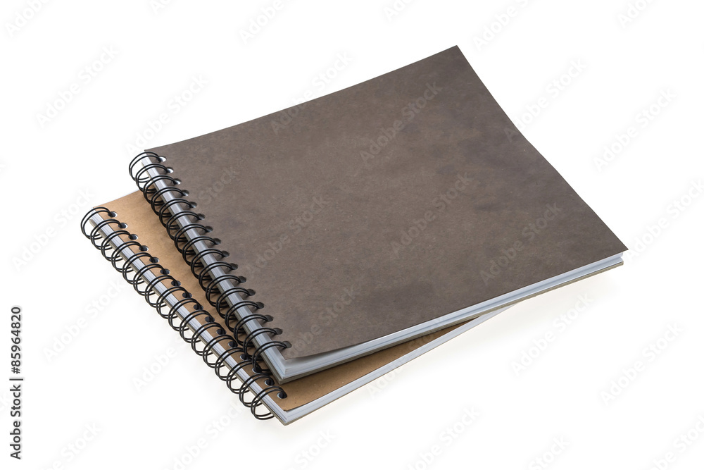 Blank notebook isolated Blank notebook isolated