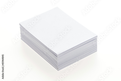 Blank white paper