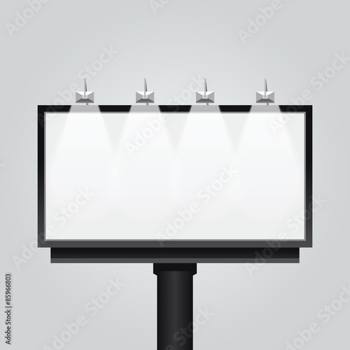 Vector empty billboard sign,signboard, modern banner, isolated.