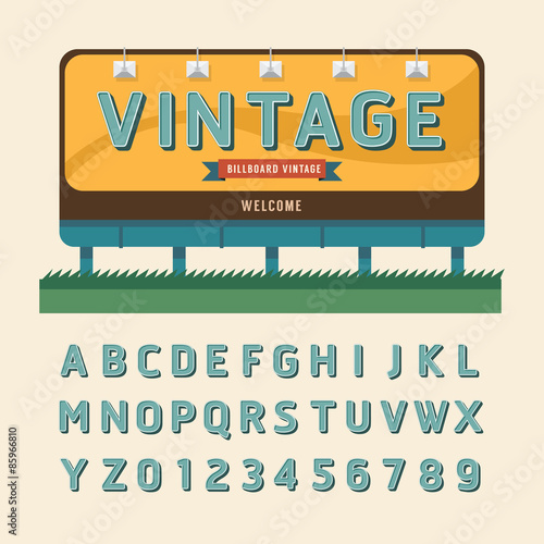 Vector vintage billboard sign, vintage signboard, vintage banner