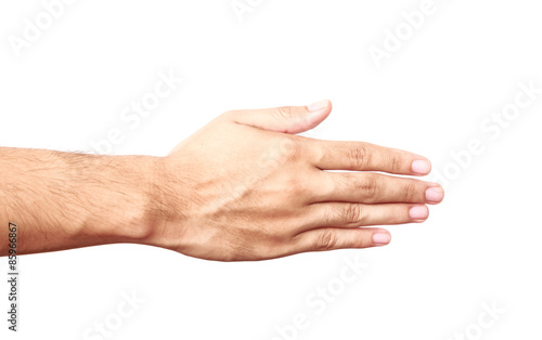 Obraz na płótnie Empty hand isolated on white background