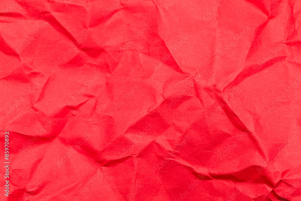 Crumpled red paper