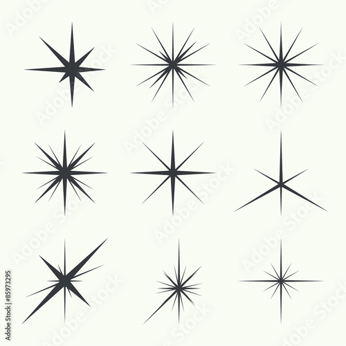 Vector set of stars