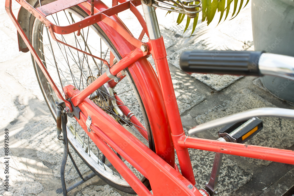 orange bicycle