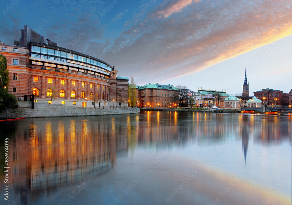 Stockholm, Sweden. Riksdag (parliament) building.