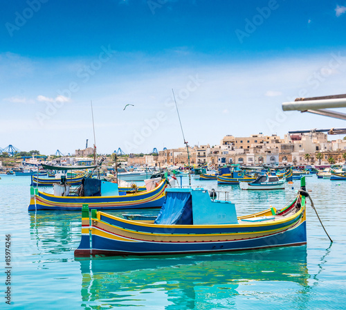  boats in Marsaxlokk harbor