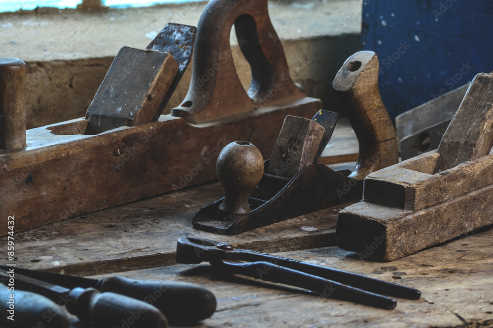 Set of tools for the carpenter Set of tools for the carpenter