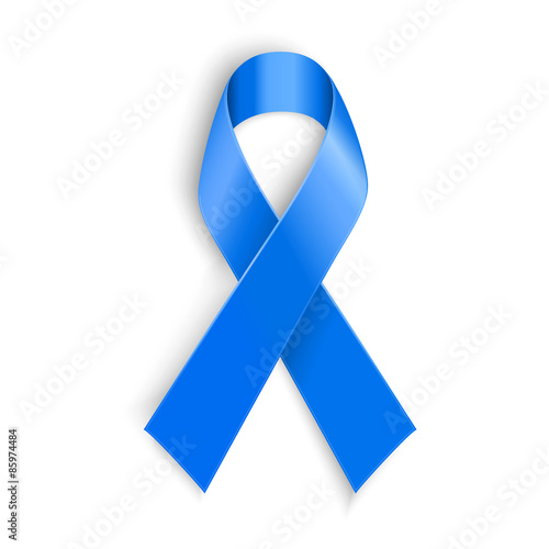 Blue ribbon. Peace, dysautonomia and other awareness symbol. 
