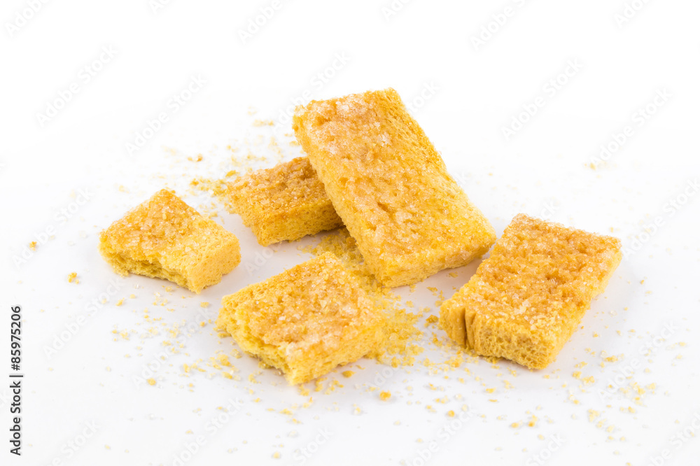 Crispy bread with sugar Crispy bread with sugar