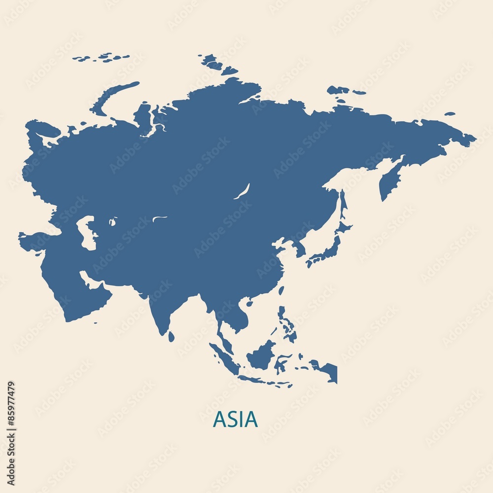 Obraz premium ASIA MAP VECTOR