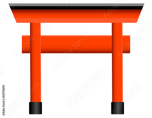 Traditional Torii gate vector