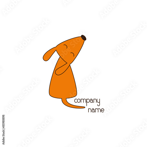 Foxy dog logo template