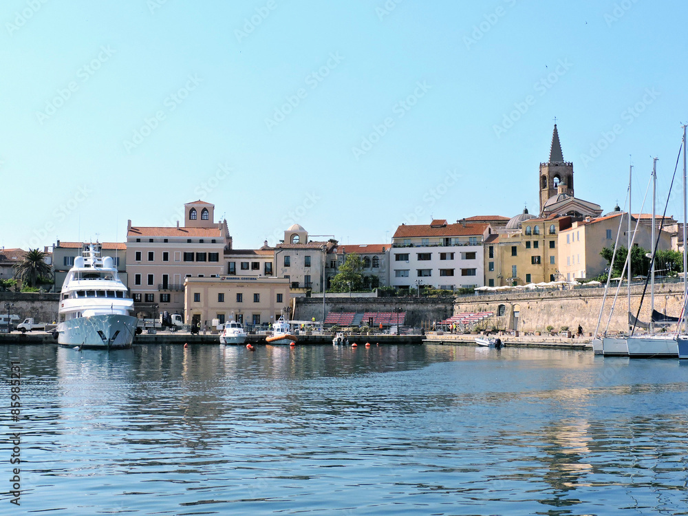 The view of Alghero from the sea