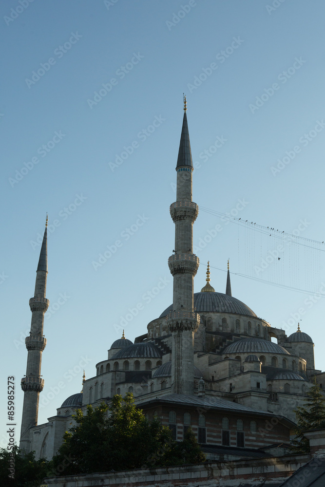 exterior of the Blue Mosque (Sultan Ahmet) in Istanbul, Turkey