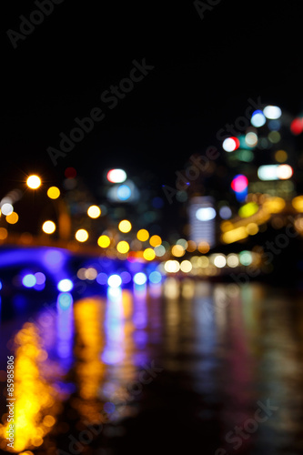 Abstract circular lights blurred bokeh background. © tsxmax