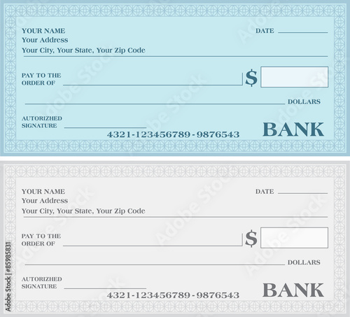 BANK CHECK, bank cheque vector 