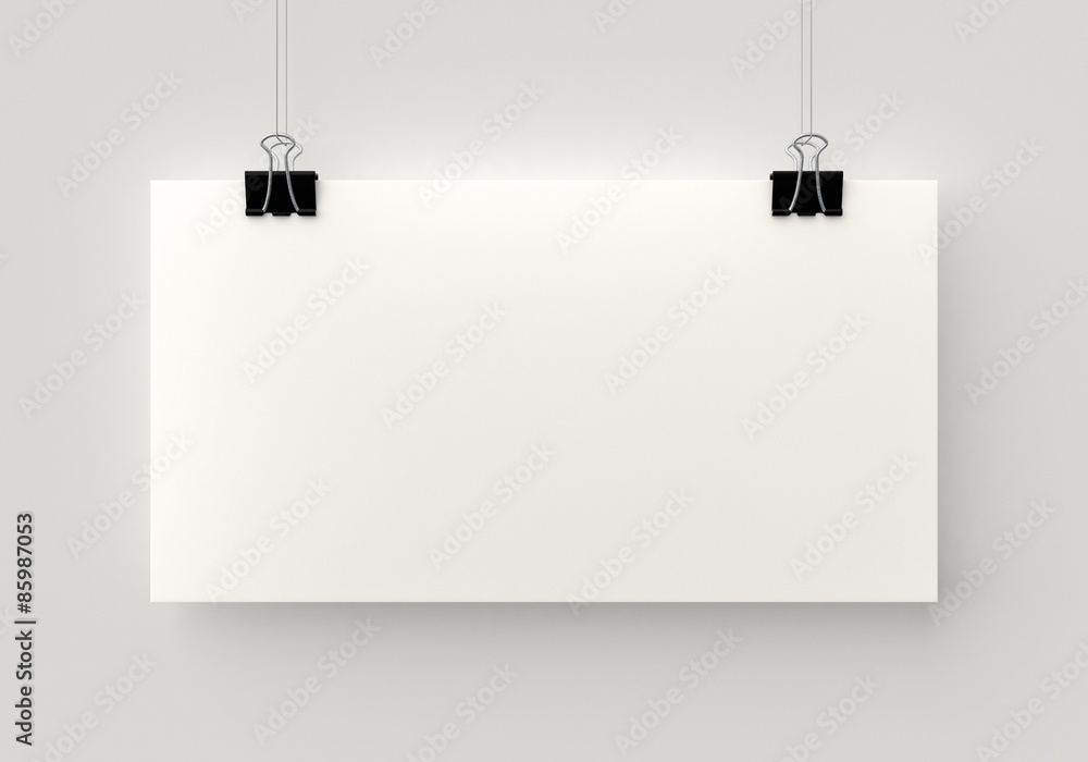 Hanging poster. Hanging poster.